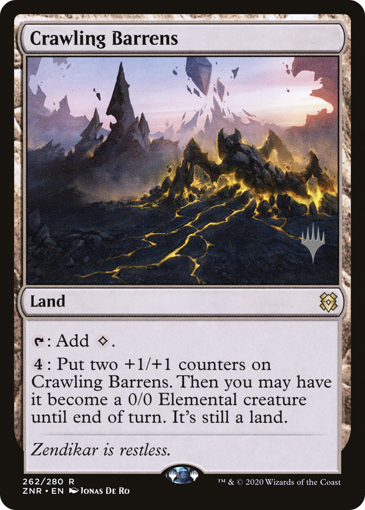 Crawling Barrens (262p) Foil - Zendikar Rising Promos