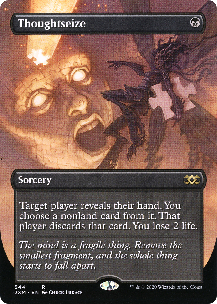 Thoughtseize (Borderless) (344) Foil - Double Masters