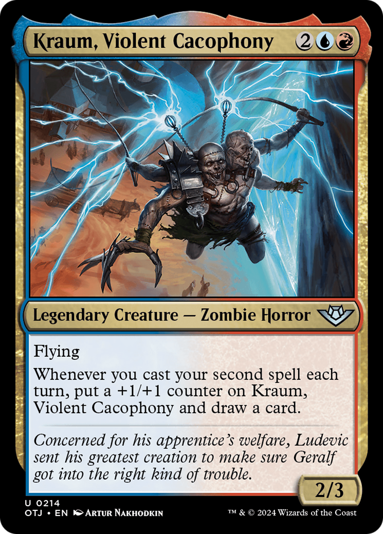 Kraum, Violent Cacophony (214) Foil - Outlaws of Thunder Junction