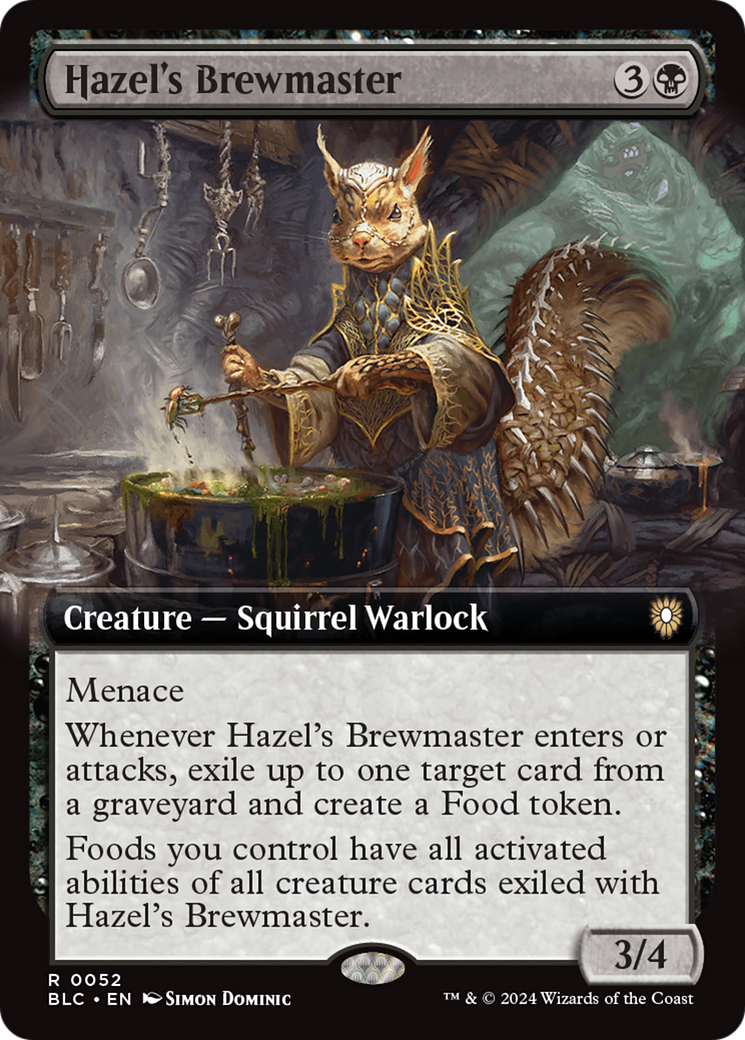 Hazel's Brewmaster (Extended Art) (052) - Bloomburrow Commander