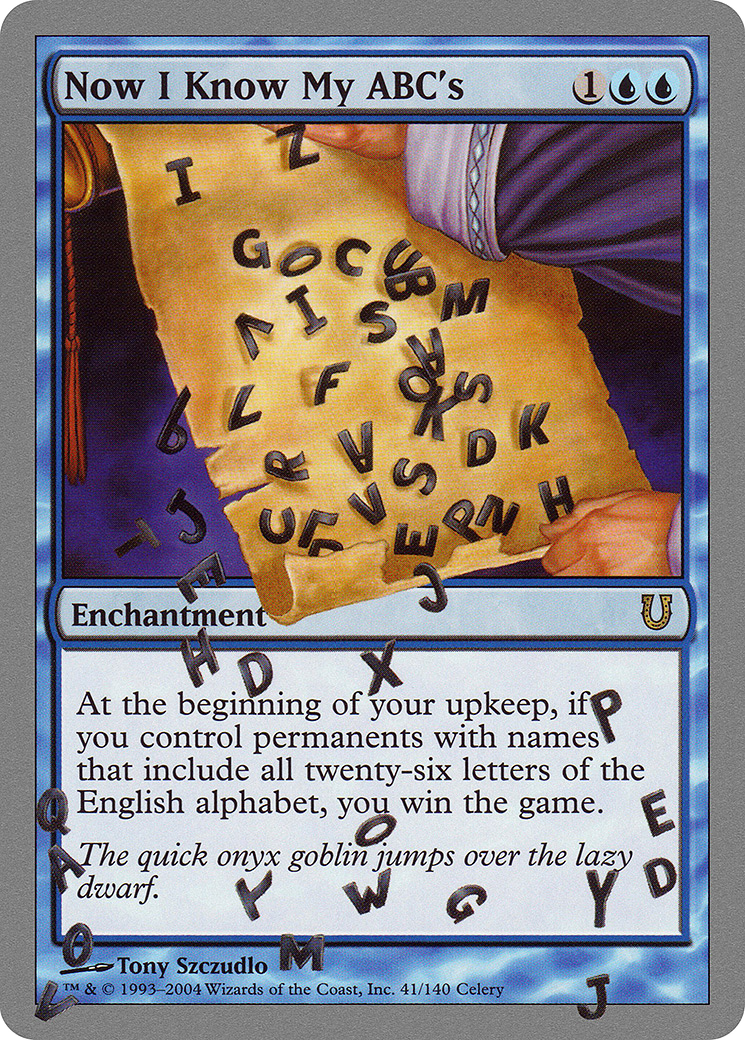 Now I Know My ABC's (041) Foil - Unhinged