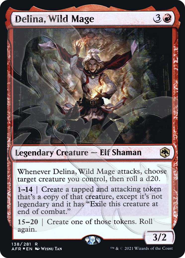 Delina, Wild Mage (138) Foil - Adventures in the Forgotten Realms Promos