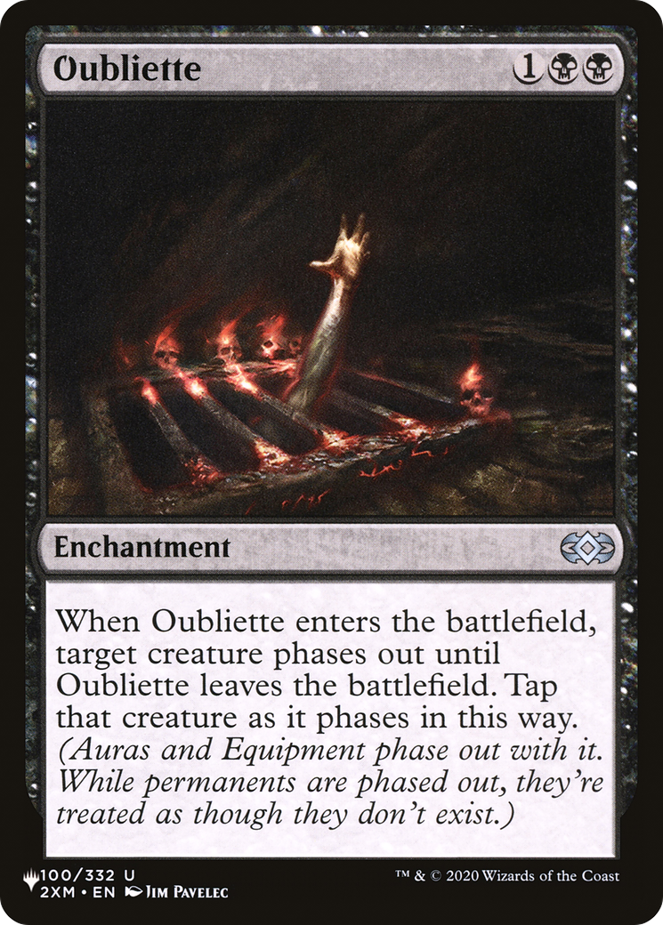 Oubliette (100/332) - The List