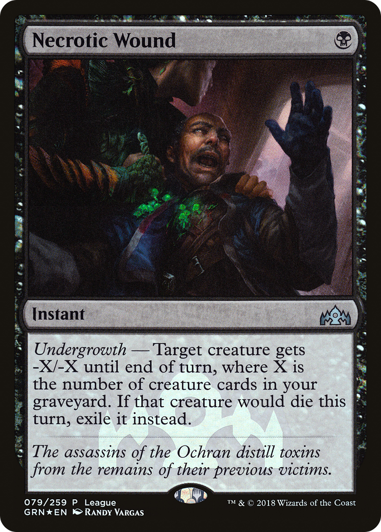 Necrotic Wound (079) Foil - Guilds of Ravnica Promos