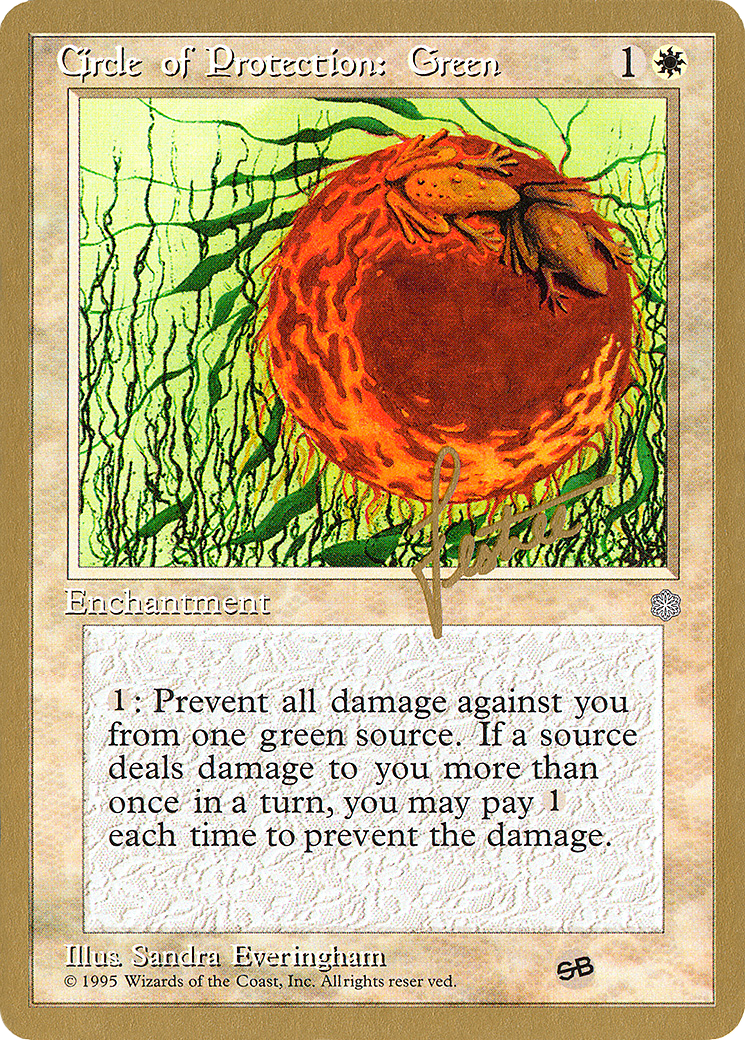 Circle of Protection: Green (bl14sb) - Pro Tour Collector Set