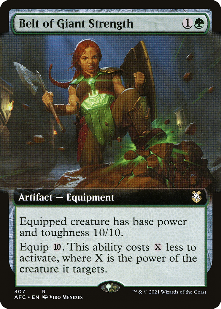 Belt of Giant Strength (Extended Art) (307) - Forgotten Realms Commander