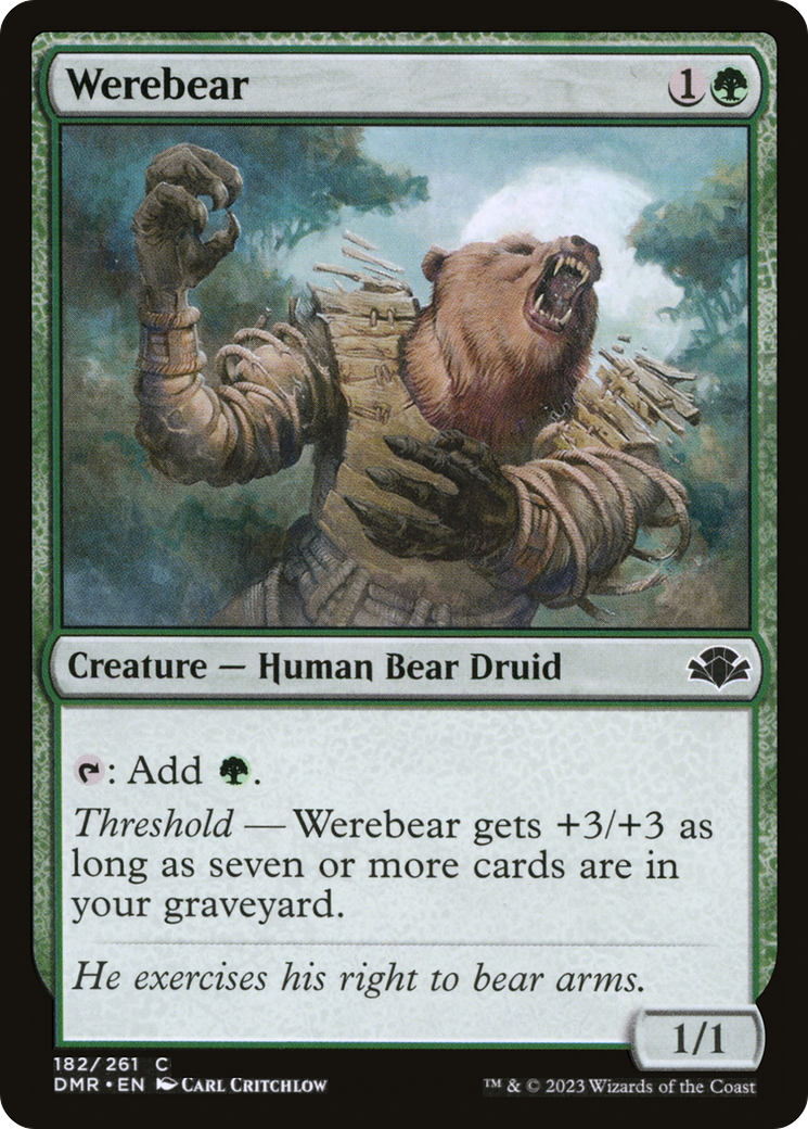 Werebear (182) Foil - Dominaria Remastered