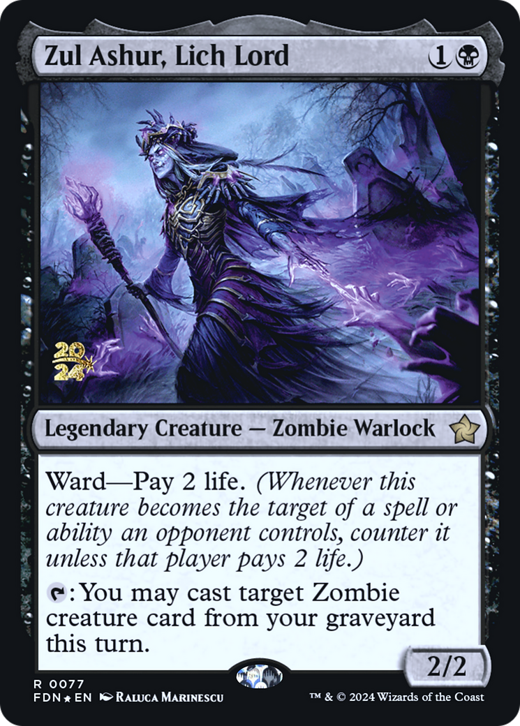 Zul Ashur, Lich Lord (077) Foil - Foundations Promos