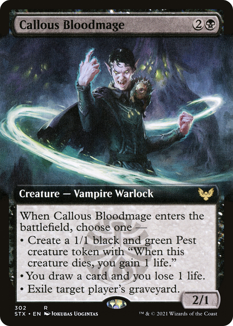 Callous Bloodmage (Extended Art) (302) - Strixhaven: School of Mages