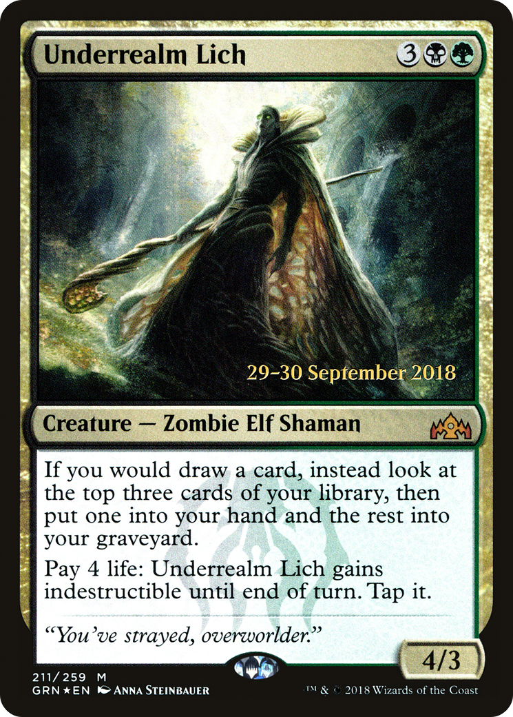 Underrealm Lich (211) Foil - Guilds of Ravnica Promos