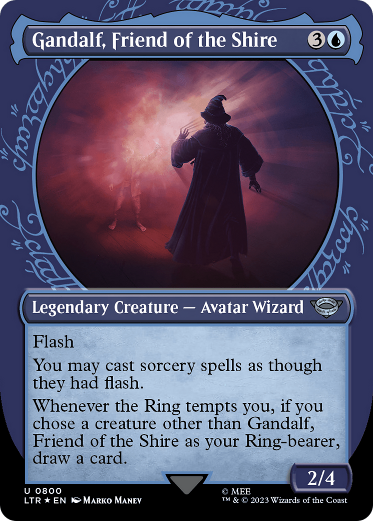 Gandalf, Friend of the Shire (Showcase) (800) Foil - The Lord of the Rings: Tales of Middle-earth