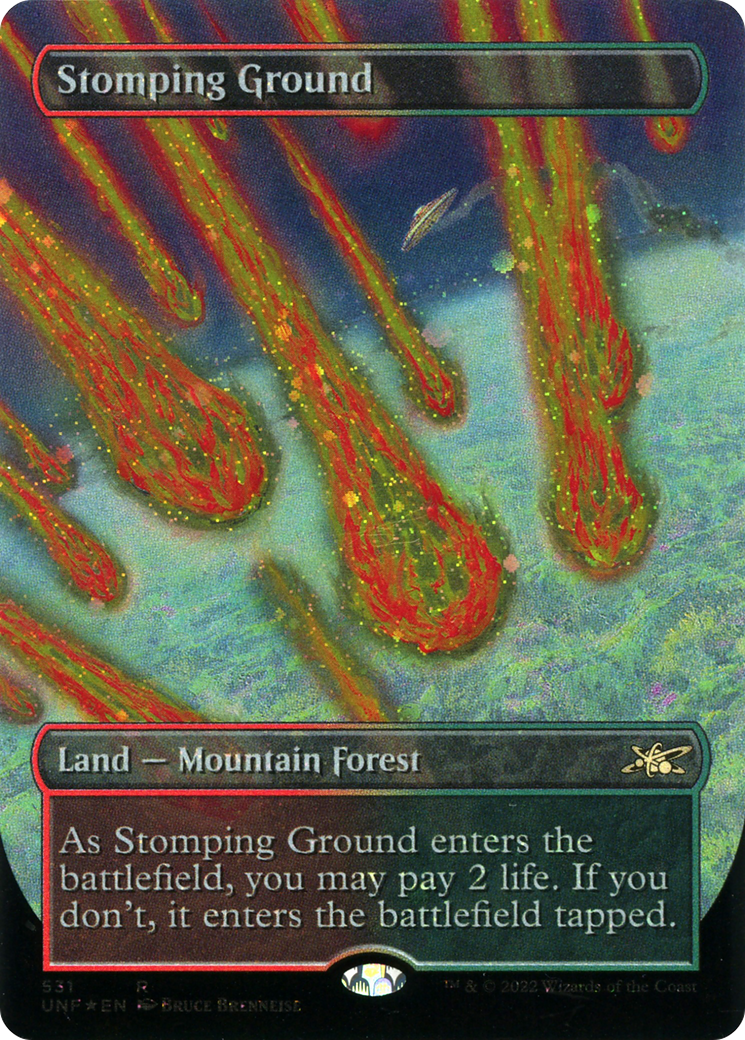 Stomping Ground (Borderless) (Galaxy Foil) (531) Foil - Unfinity