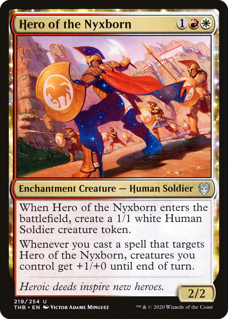 Hero of the Nyxborn (219) Foil - Theros Beyond Death