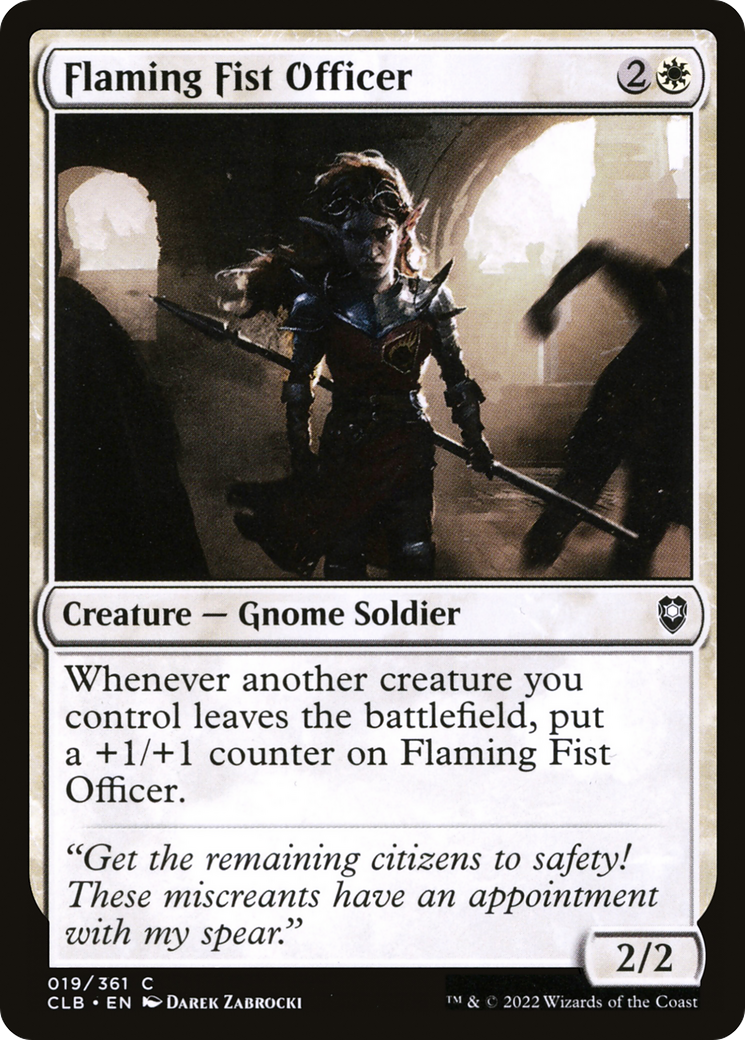 Flaming Fist Officer (019) - Commander Legends: Battle for Baldur's Gate