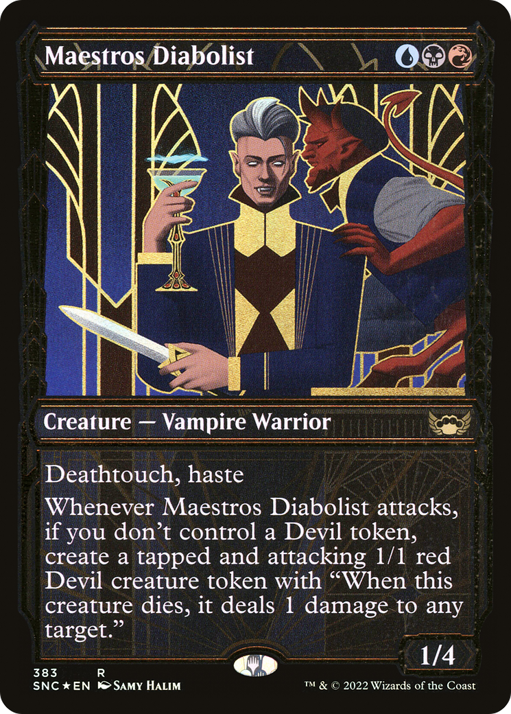 Maestros Diabolist (Gilded Foil) (383) Foil - Streets of New Capenna