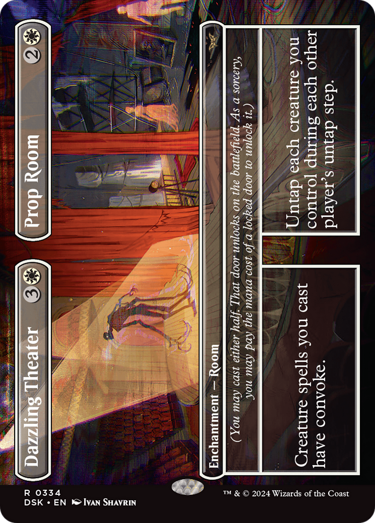 Dazzling Theater // Prop Room (Borderless) (334) Foil - Duskmourn: House of Horror