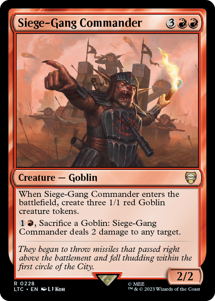Siege-Gang Commander (228) - Tales of Middle-earth Commander