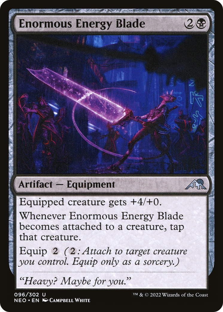 Enormous Energy Blade (096) Foil - Kamigawa: Neon Dynasty