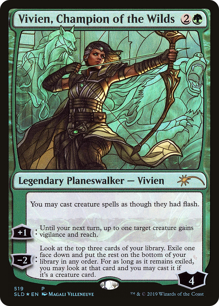 Vivien, Champion of the Wilds (Stained Glass) (519) Foil - Secret Lair Drop