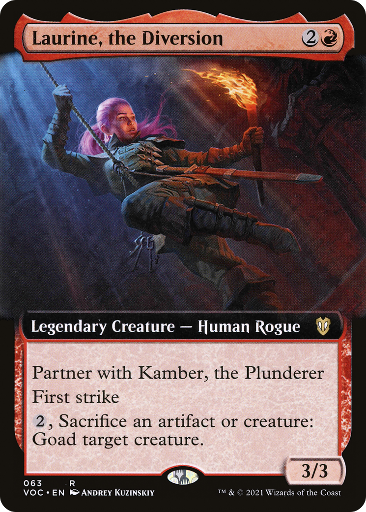 Laurine, the Diversion (Extended Art) (063) - Crimson Vow Commander