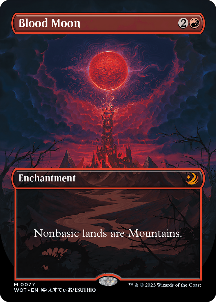 Blood Moon (Anime Borderless) (077) - Wilds of Eldraine: Enchanting Tales