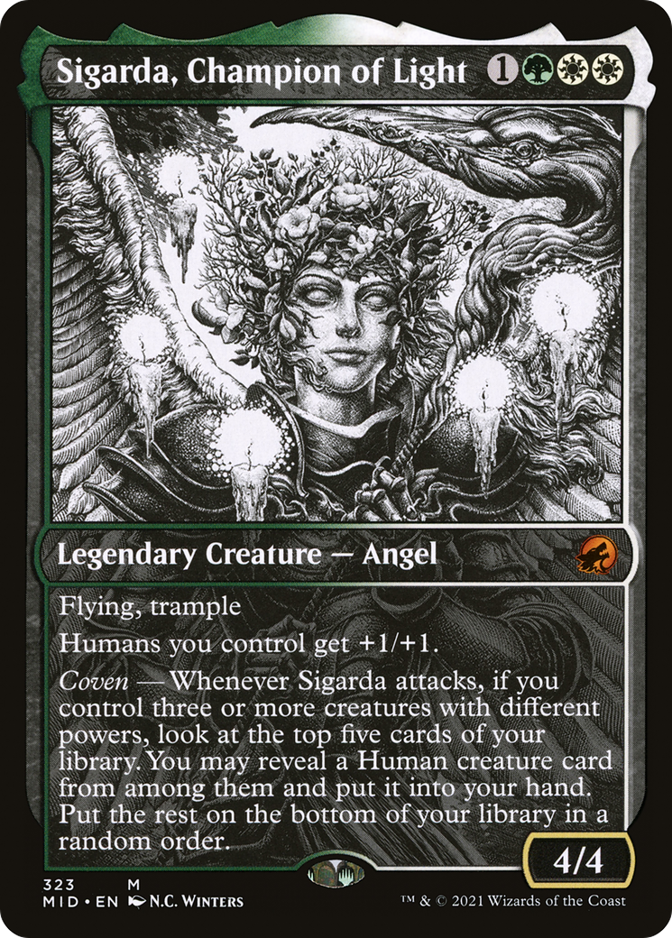 Sigarda, Champion of Light (Showcase) (323) - Innistrad: Midnight Hunt