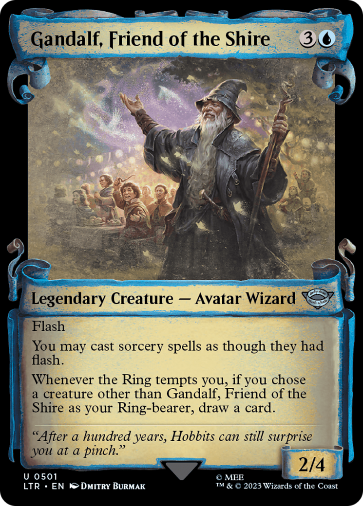 Gandalf, Friend of the Shire (Showcase) (501) Foil - The Lord of the Rings: Tales of Middle-earth