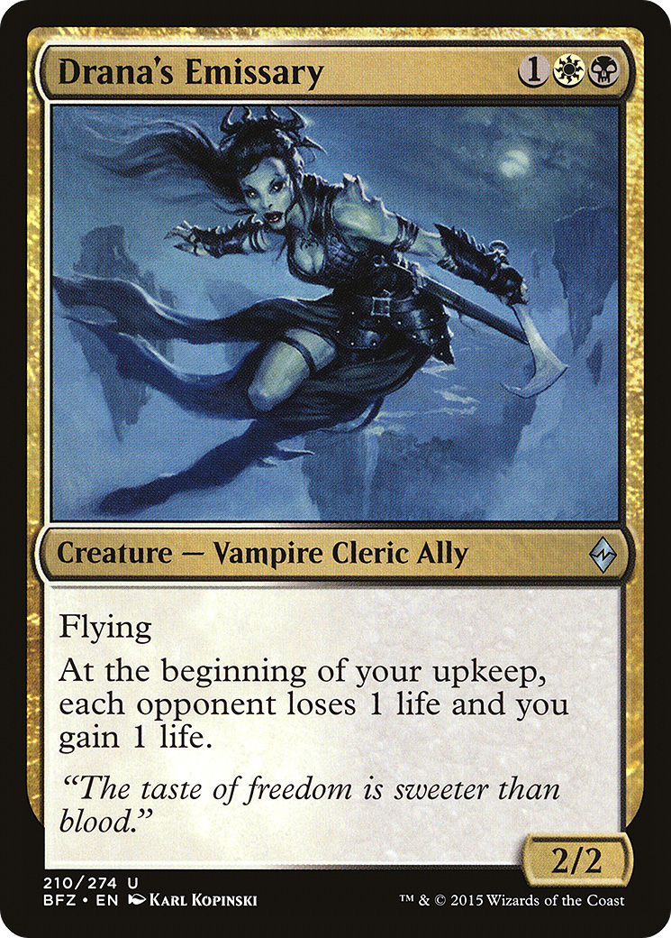 Drana's Emissary (210) Foil - Battle for Zendikar