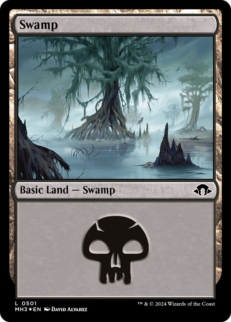 Swamp (Ripple Foil) (501) Foil - Modern Horizons 3