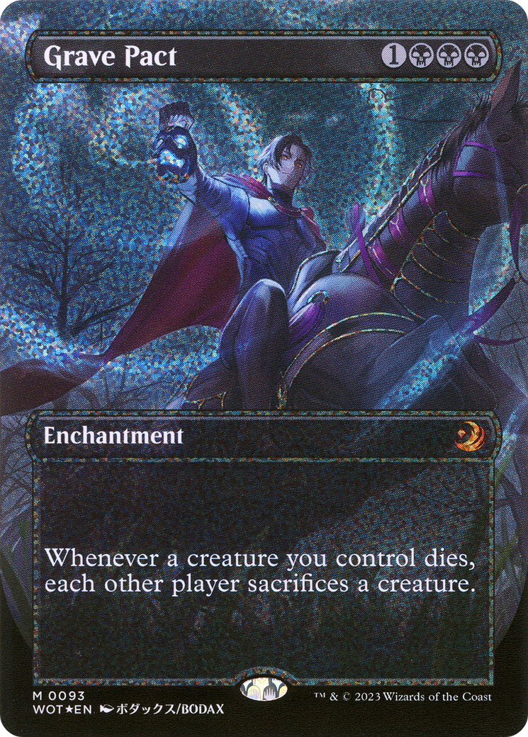 Grave Pact (Anime Borderless) (Confetti Foil) (093) Foil - Wilds of Eldraine: Enchanting Tales