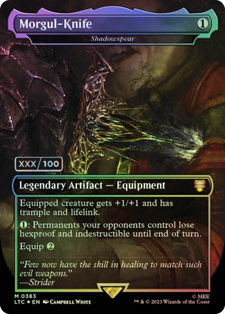 Morgul-Knife – Shadowspear (Serial Numbered) (383) Foil - Tales of Middle-earth Commander
