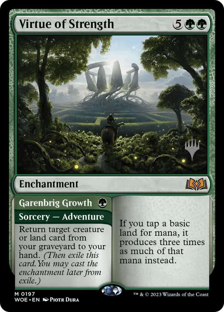 Virtue of Strength (197) - Wilds of Eldraine Promos