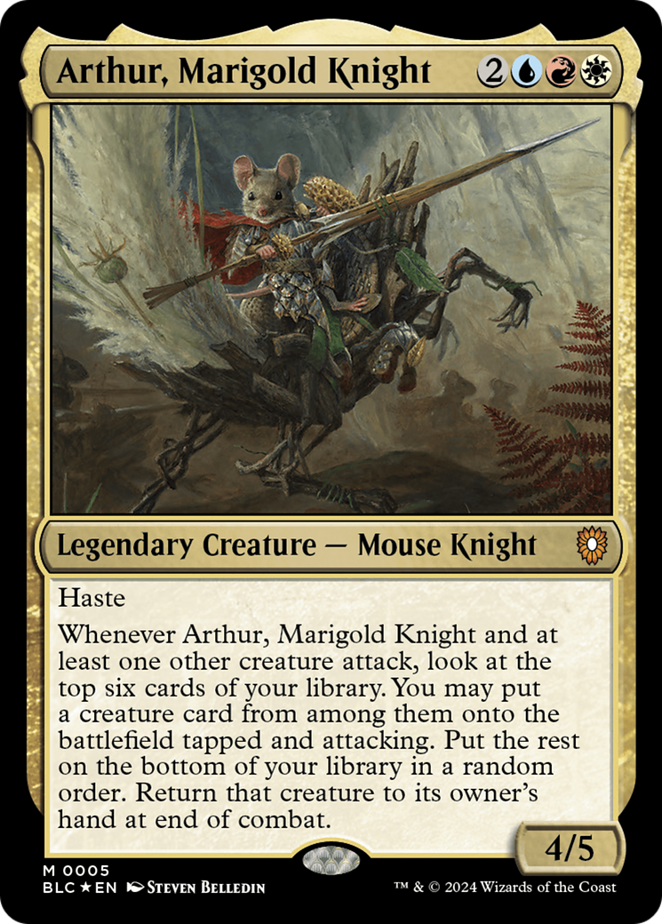 Arthur, Marigold Knight (005) Foil - Bloomburrow Commander