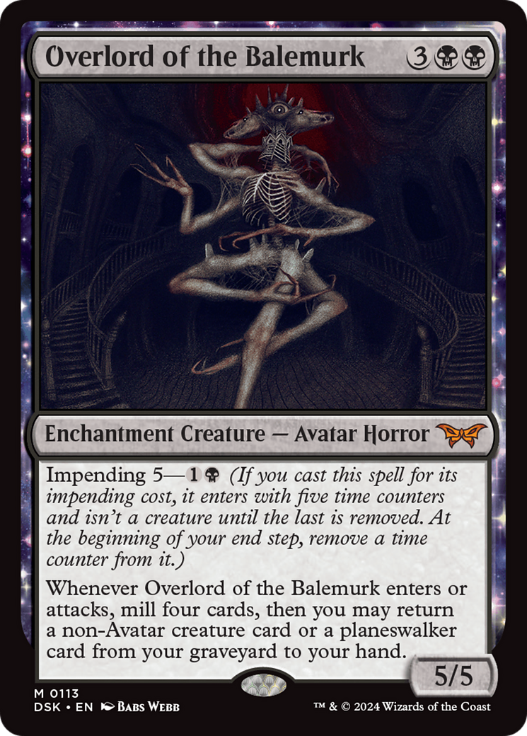 Overlord of the Balemurk (113) Foil - Duskmourn: House of Horror