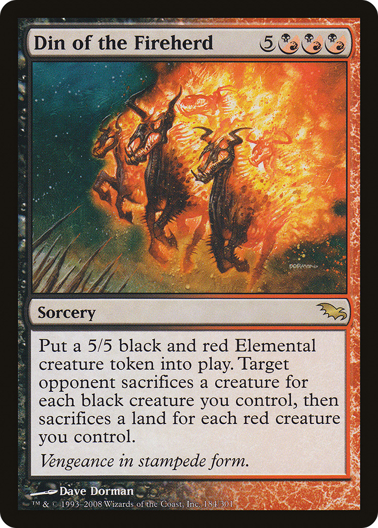 Din of the Fireherd (184) Foil - Shadowmoor