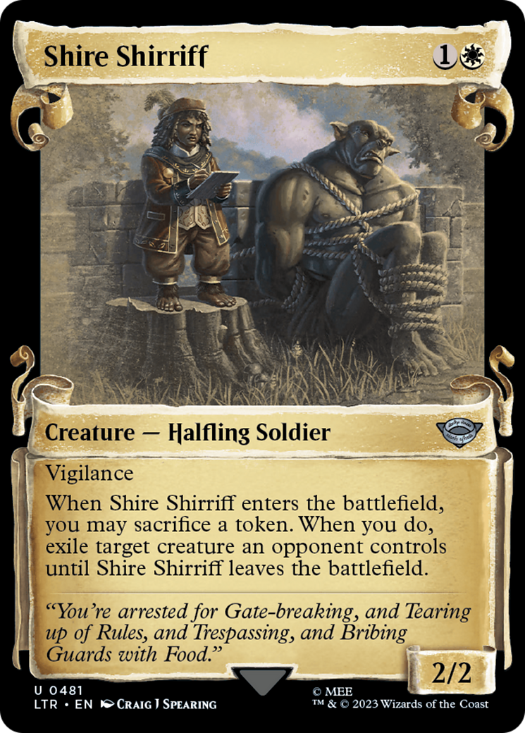 Shire Shirriff (Showcase Scrolls) (Showcase) (481) Foil - The Lord of the Rings: Tales of Middle-earth