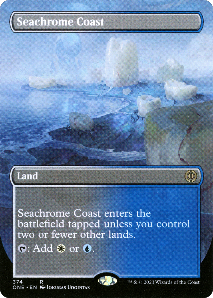 Seachrome Coast (Borderless) (374) Foil - Phyrexia: All Will Be One