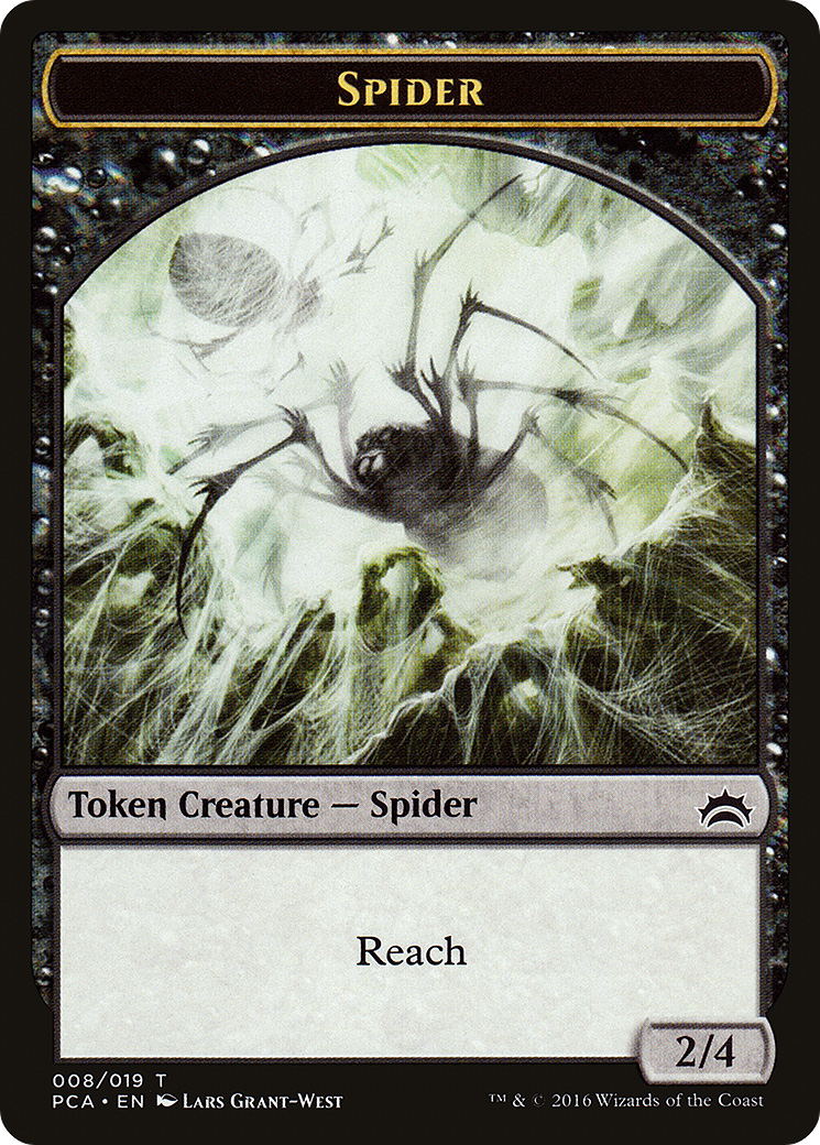 Spider // Saproling Double-Sided Token (8 // 19) - Planechase Anthology Tokens