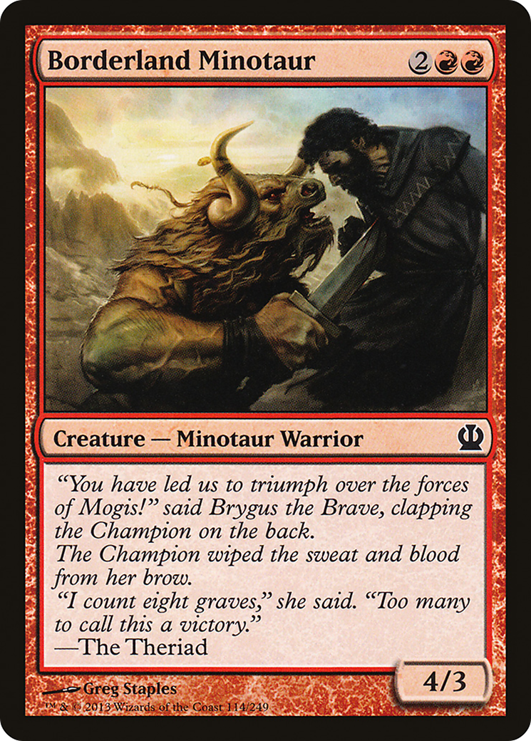 Borderland Minotaur (114) Foil - Theros