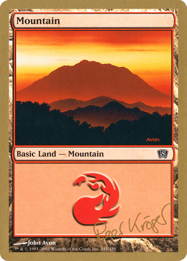 Mountain (345) - 2003 Peer Kroger (8ED) - World Championship Decks 2003