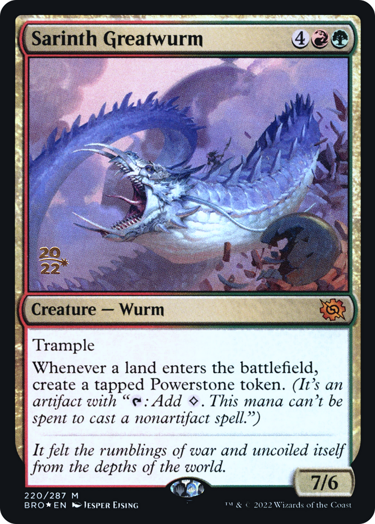 Sarinth Greatwurm (220) Foil - The Brothers' War Promos