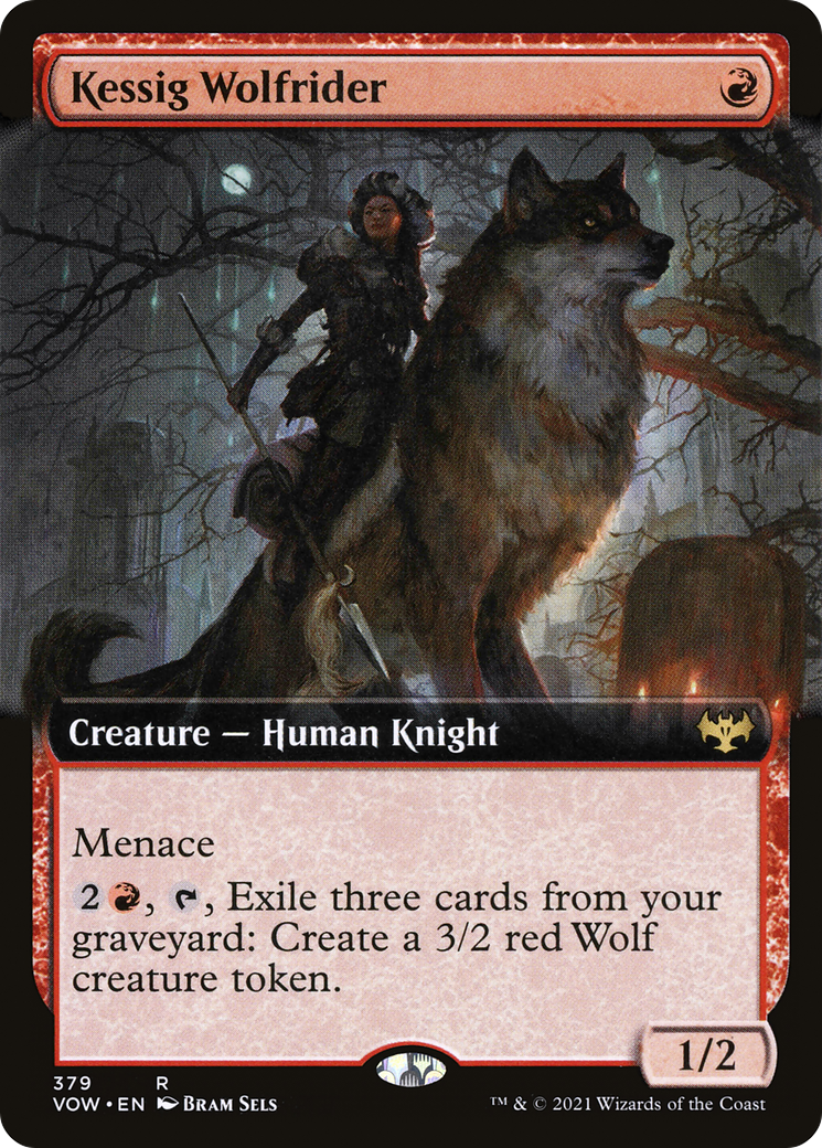 Kessig Wolfrider (Extended Art) (379) Foil - Innistrad: Crimson Vow