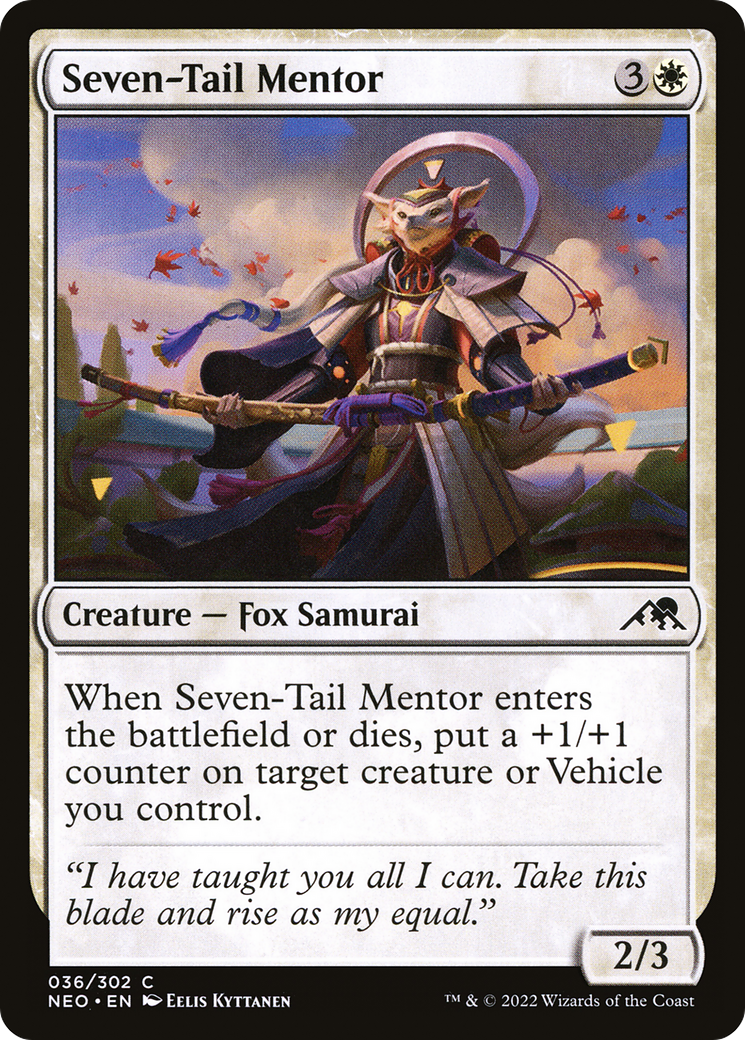 Seven-Tail Mentor (036) Foil - Kamigawa: Neon Dynasty