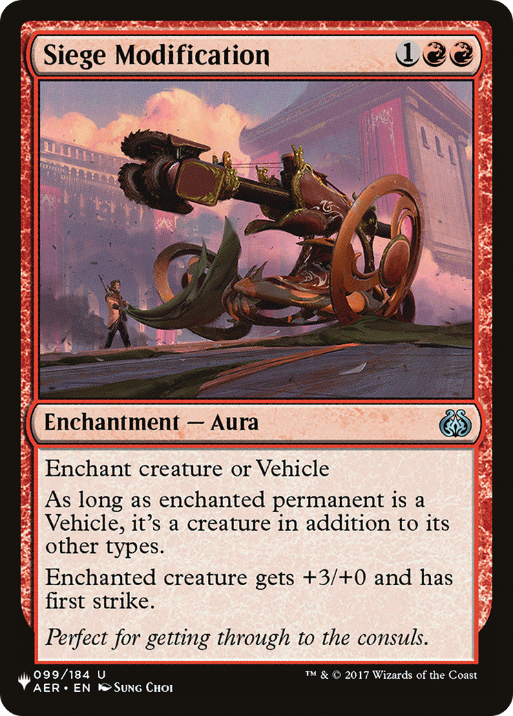 Siege Modification (AER-99) - The List