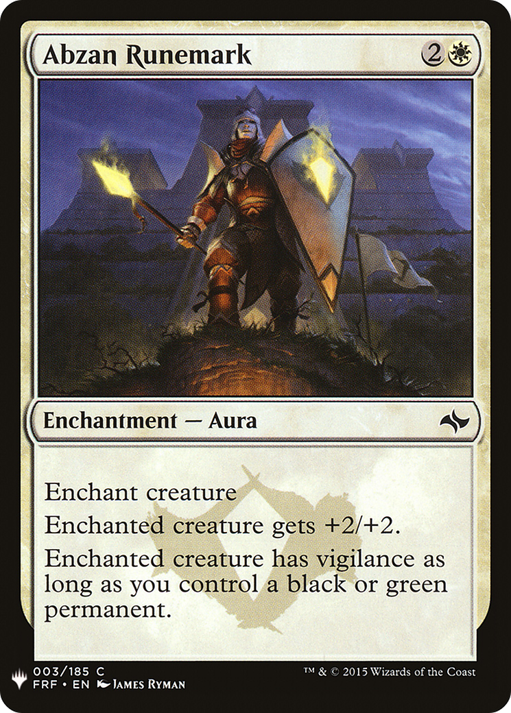 Abzan Runemark (003) - The List