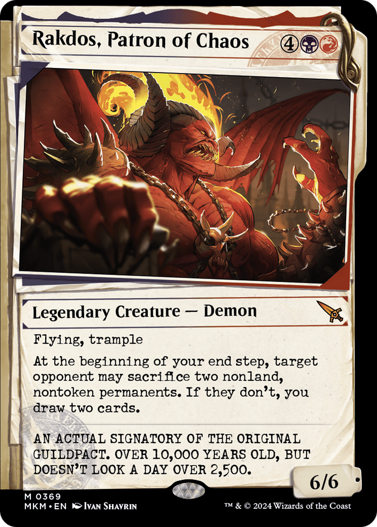 Rakdos, Patron of Chaos (Showcase) (369) Foil - Murders at Karlov Manor