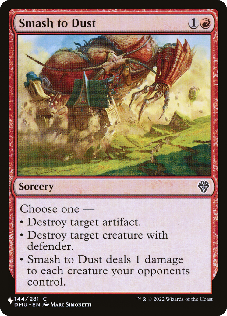 Smash to Dust (DMU-144) - The List