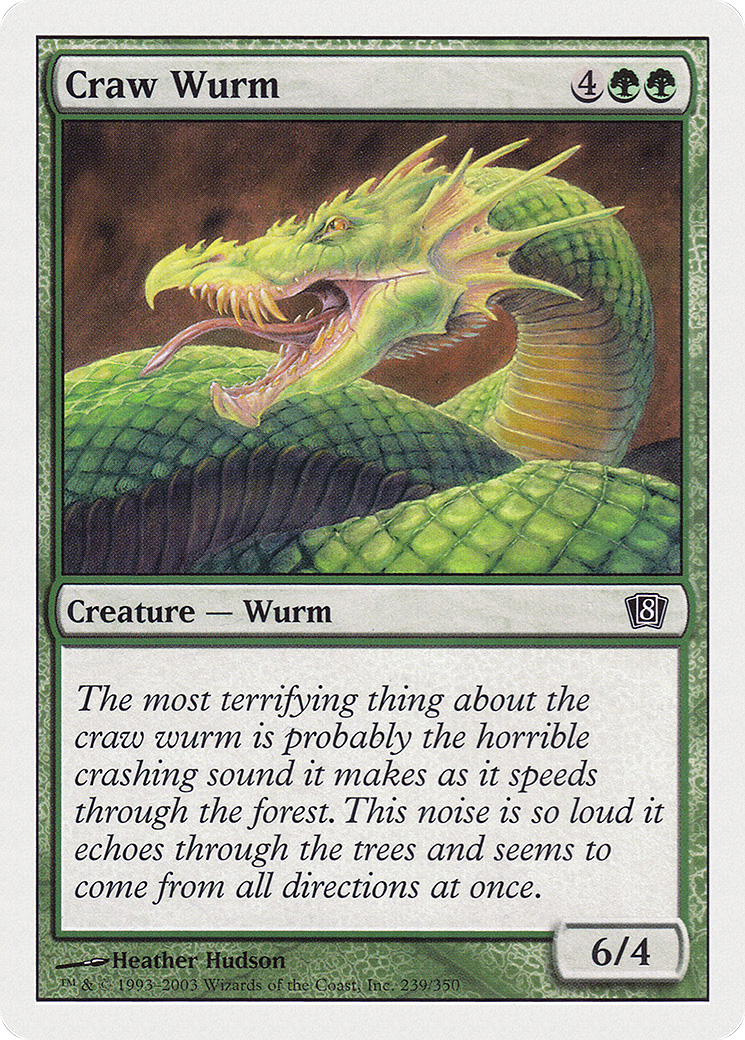 Craw Wurm (239) Foil - Eighth Edition