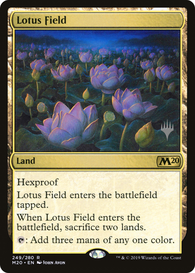 Lotus Field (249p) Foil - Core Set 2020 Promos