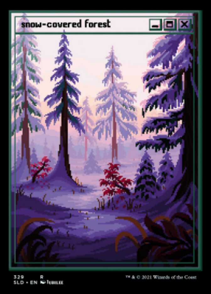 Snow-Covered Forest (PixelSnowLands.jpg) (329) Foil - Secret Lair Drop Series